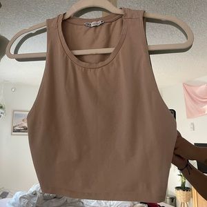 Basic nude Zara top